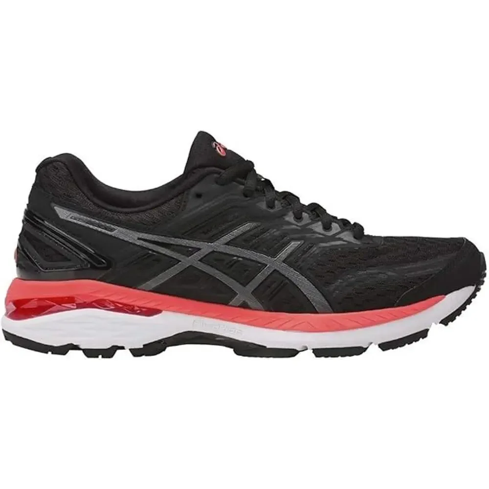 ASICS GT-2000 5 Womens Running Walking Shoes 8 Black/carbon/flash coral T757N